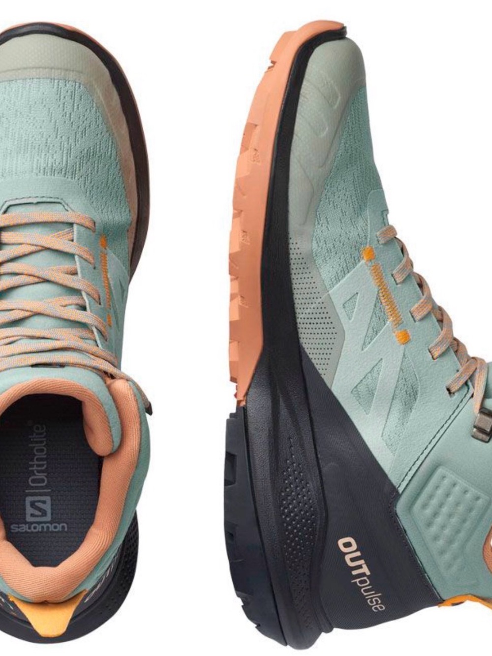 Salomon Mint and Peach Women's Trail Running Shoes